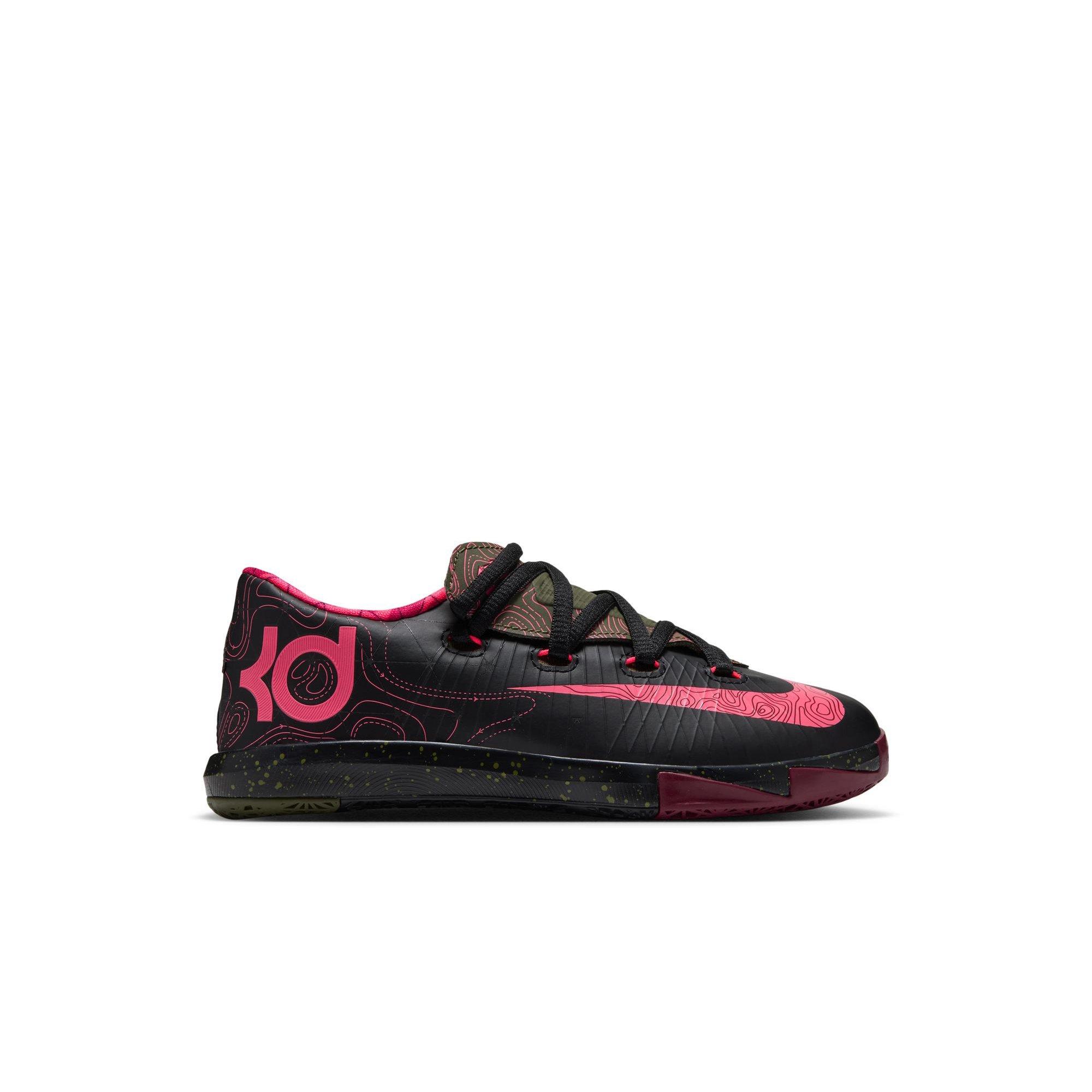 Nike KD 6 "Meteorology" Preschool Kids' Shoe - BLACK/ATOMIC RED/MEDIUM OLIVE/NOBLE RED